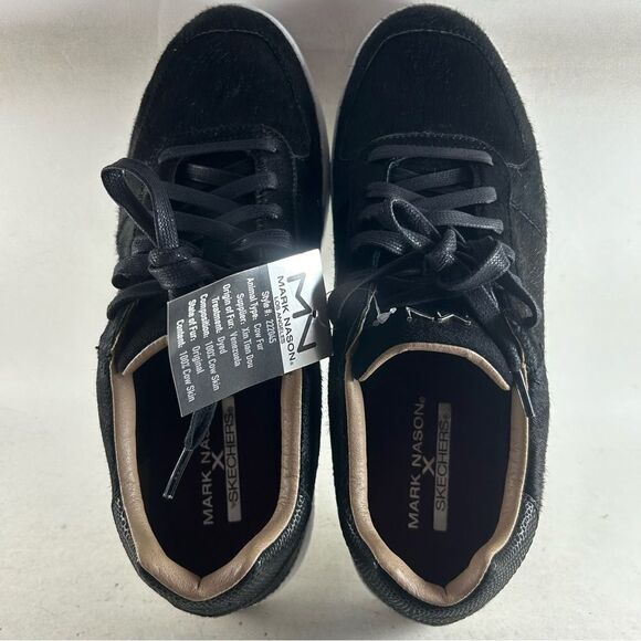 Mark Nason Los Angeles Palmilla Mens Shoes Leather Sneakers Black Size 10 - Picture 5 of 9